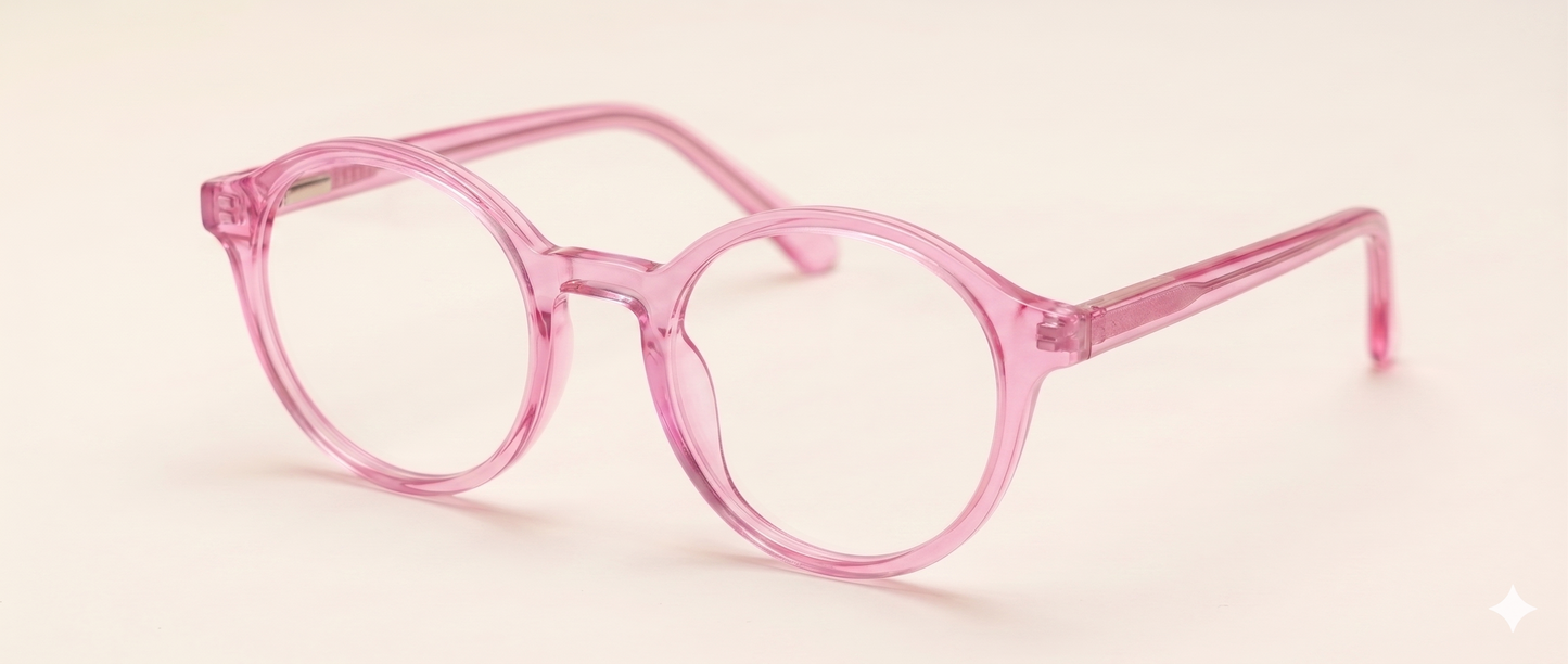 Lentes para niños 5 a 8 años | Modelo Pantos Rosa | Acetato | PUPPA