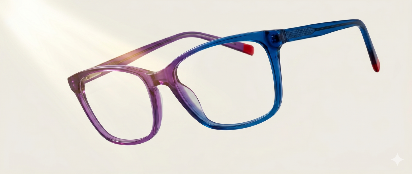 Lentes para niños 8 a 12 años | ColorSwitch Purple/Blue | Acetato | PUPPA